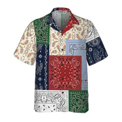 Colorful Patchwork Paisley Pattern Hawaiian Shirt, Paisley Shirt For Men And Women, Paisley Print Shirt - Hyperfavor