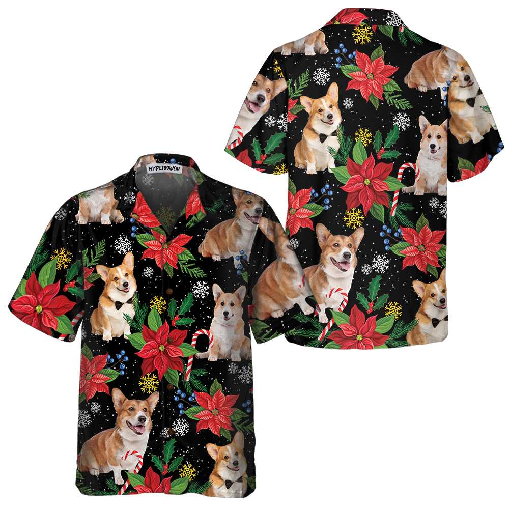 Corgi With Christmas Plants Hawaiian Shirt, Funny Corgi Christmas
Shirt For Men & Women, Best Christmas Gift - Hyperfavor