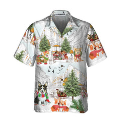 Corgis On Christmas Day Hawaiian Shirt, Corgi Dog Christmas Shirt For Men & Women, Best Christmas Gift - Hyperfavor