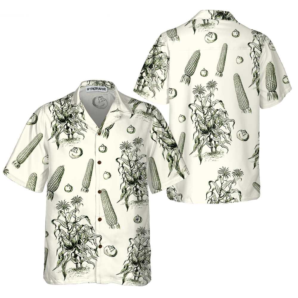Corn Harvest Corn Hawaiian Shirt, Vintage Corn Shirt Short Sleeve, Best Corn Gift For Men And Women - Hyperfavor
