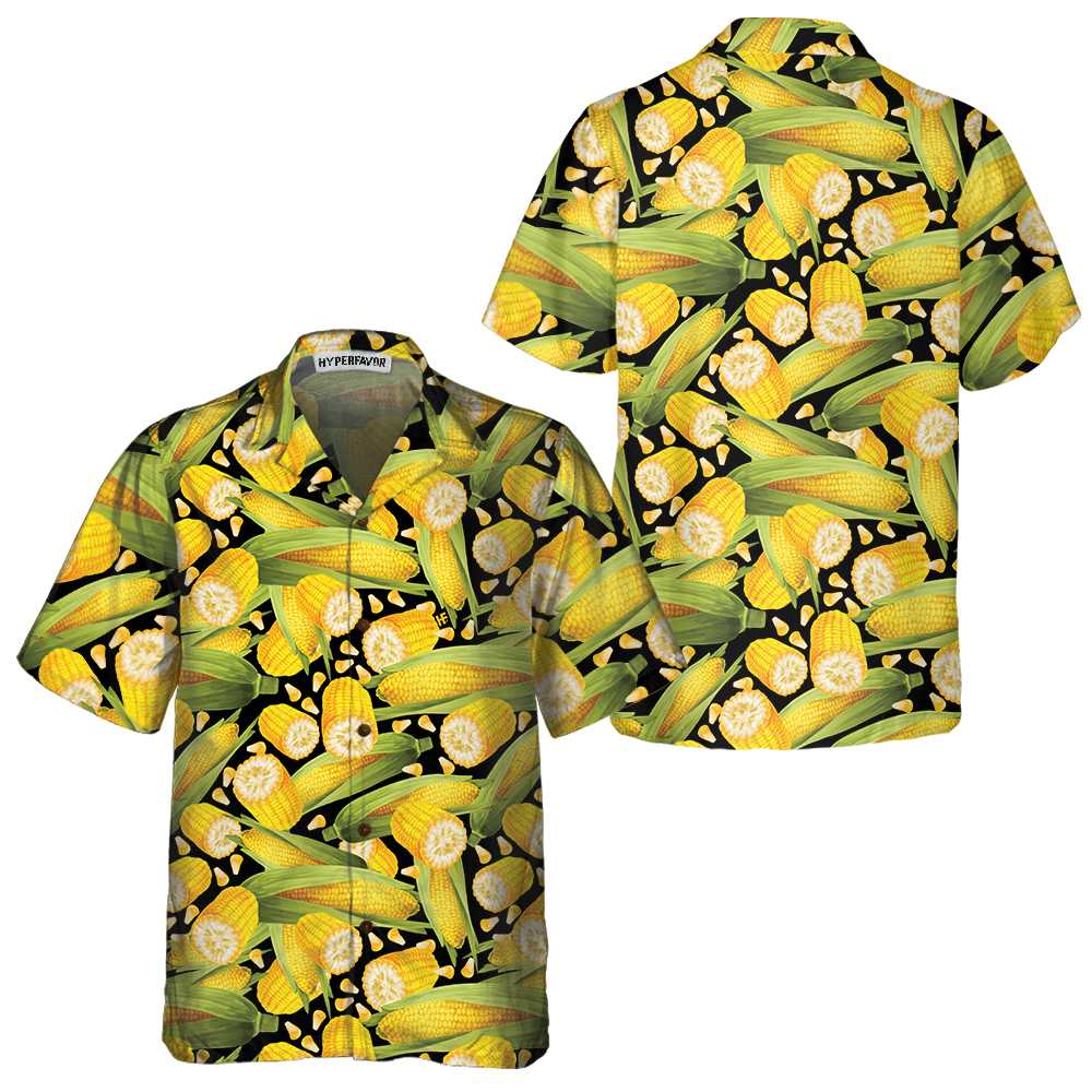 Corn Harvest Hawaiian Shirt, Corn Shirts For Men And Women, Corn Print Shirt - Hyperfavor