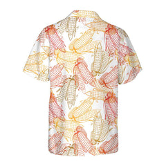 Corn Sketch Pattern Corn Hawaiian Shirt, Corn Shirt For Men & Women, Corn Print Shirt Short Sleeve - Hyperfavor