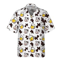 Cow And Beer Mug Seamless Pattern Cow Hawaiian Shirt, Funny Cow Shirt For Men And Women, Best Gift For Cow Lover - Hyperfavor