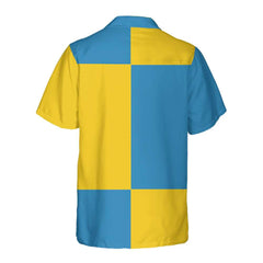 Cow On Yellow And Blue Background Hawaiian Shirt, Cow Shirt For Men & Women, Funny Cow Print Shirt - Hyperfavor