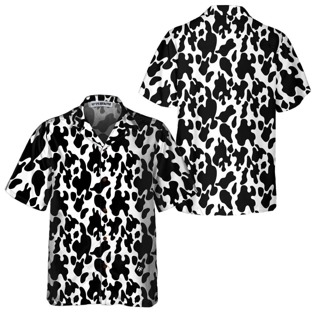 Cow Print Seamless Pattern Hawaiian Shirt, Cow Hawaiian Shirt, Cow Print Shirt For Men And Women - Hyperfavor