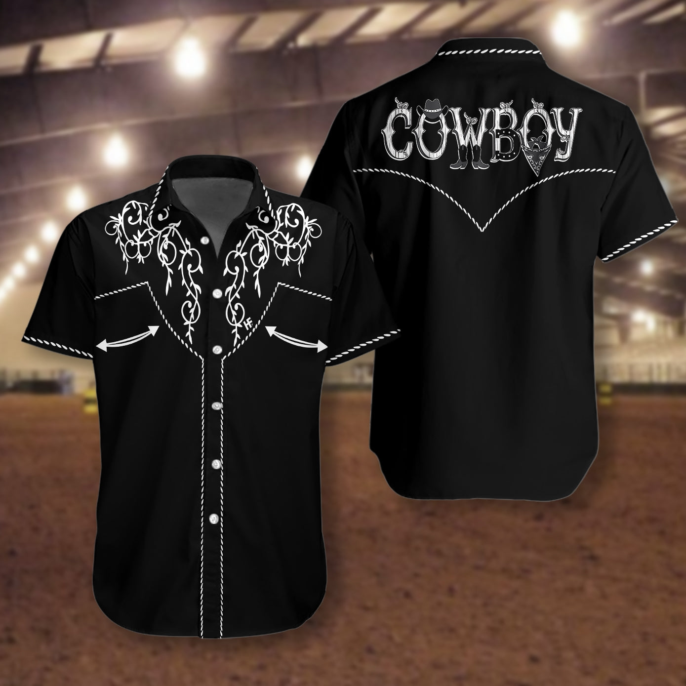 Cowboy Rodeo Texture EZ16 1902 Hawaiian Shirt - Hyperfavor