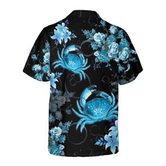 Crab In Blue Hawaiian Shirt, Floral Crab Hawaiian Shirt, Cool Crab Shirt For Men And Women - Hyperfavor