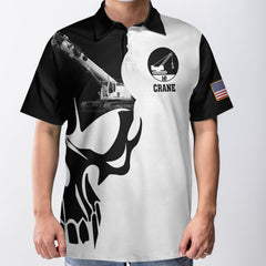 Crane Operator Proud Skull Polo Shirt - Hyperfavor