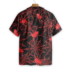 Creepy Spider Halloween Hawaiian Shirt - Hyperfavor