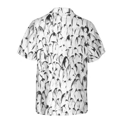 Crowd Penguin Seamless Pattern Penguin Hawaiian Shirt, Cool Penguin Shirt For Men, Penguin Themed Gift Idea - Hyperfavor