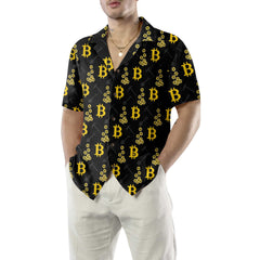 Cryptocurrency Bitcoin Miner Hawaiian Shirt, Black And Yellow Bitcoin Shirt For Men & Women - Hyperfavor