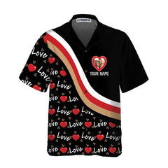 Couple Name And Picture Valentine Custom Hawaiian Shirt, Valentine's Day Shirt For Couples, Personalized Valentine Gift - Hyperfavor