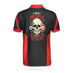 Custom Name Billiards In Red Custom Polo Shirt, Personalized Billiards Shirt For Men - Hyperfavor