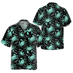 Cute Green Crab Hawaiian Shirt, Green Crab Shirt For Men & Women, Best Gift For Crab Lover - Hyperfavor