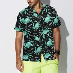 Cute Green Crab Hawaiian Shirt, Green Crab Shirt For Men & Women, Best Gift For Crab Lover - Hyperfavor