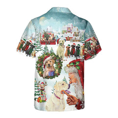 Cute Labrador Dogs Celebrate Christmas Hawaiian Shirt, Funny Labrador Shirt, Best Christmas Gift - Hyperfavor
