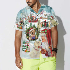 Cute Labrador Dogs Celebrate Christmas Hawaiian Shirt, Funny Labrador Shirt, Best Christmas Gift - Hyperfavor