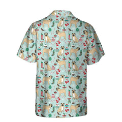 Cute Pug Xmas Holiday Hawaiian Shirt, Funny Christmas Dog Hawaiian Shirt - Hyperfavor