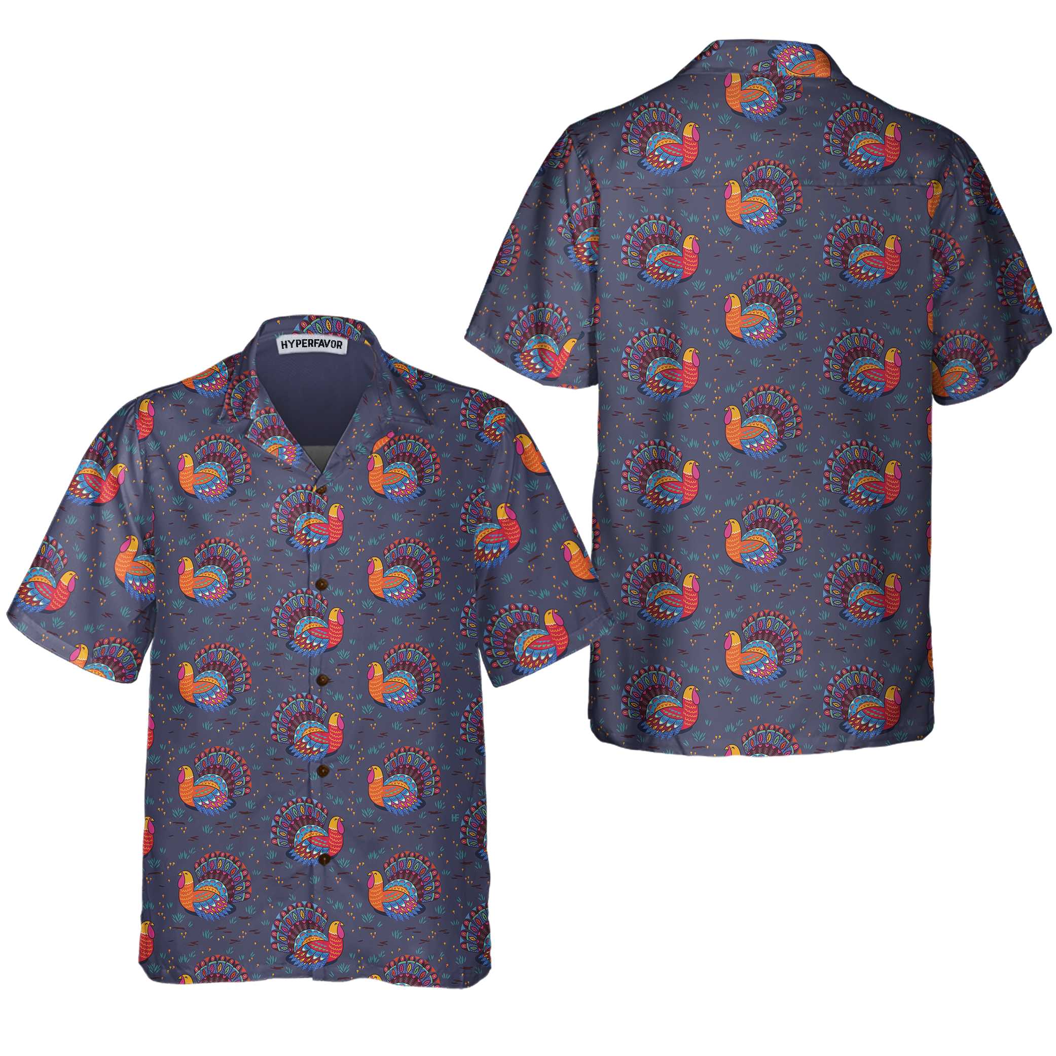 Cute Turkeys For Thanksgiving Hawaiian Shirt, Cute Turkey Gift For Thanksgiving - Hyperfavor