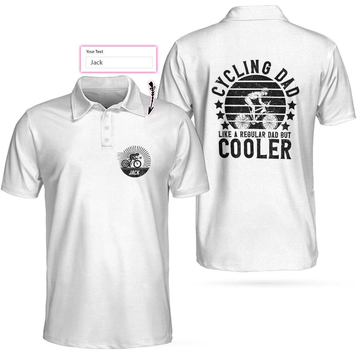 Cycling Dad Like A Regular Dad But Cooler EZ16 0104 Custom Polo Shirt - Hyperfavor