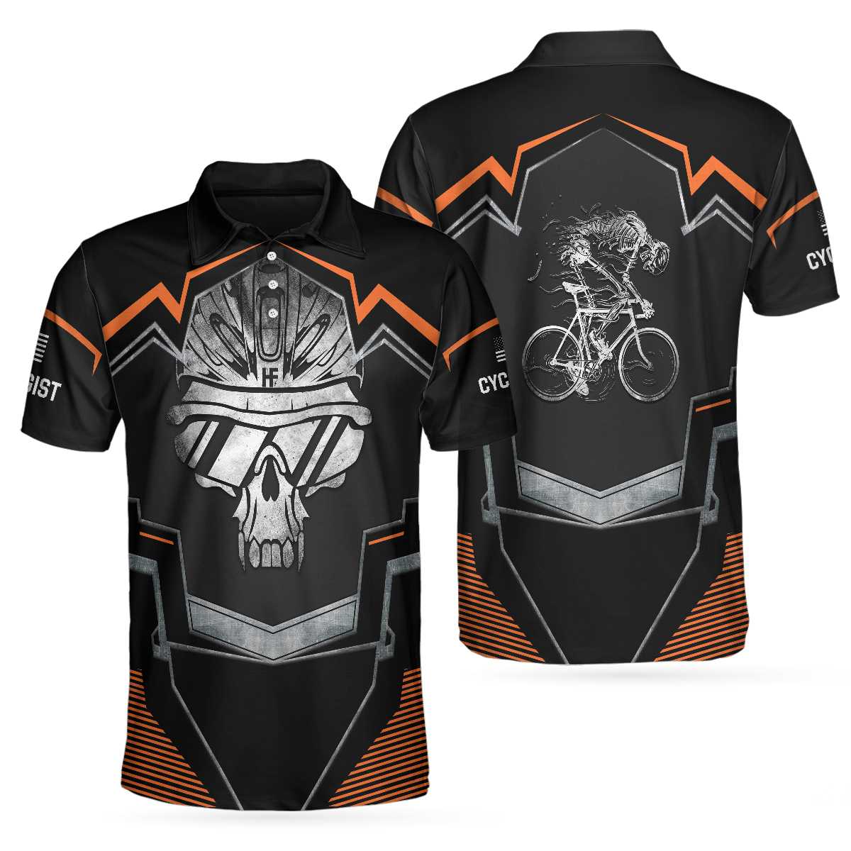 Cycling Skeleton EZ16 2603 Polo Shirt - Hyperfavor