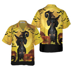 Dachshund Is Never Too Old For Halloween Hawaiian Shirt, Spooky Halloween Shirt For Men And Women - Hyperfavor