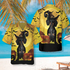 Dachshund Is Never Too Old For Halloween Hawaiian Shirt, Spooky Halloween Shirt For Men And Women - Hyperfavor