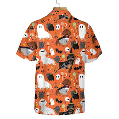 Dachshunds On Halloween Hawaiian Shirt, Spooky Dachshund Shirt, Funny Halloween Shirt For Men And Women - Hyperfavor