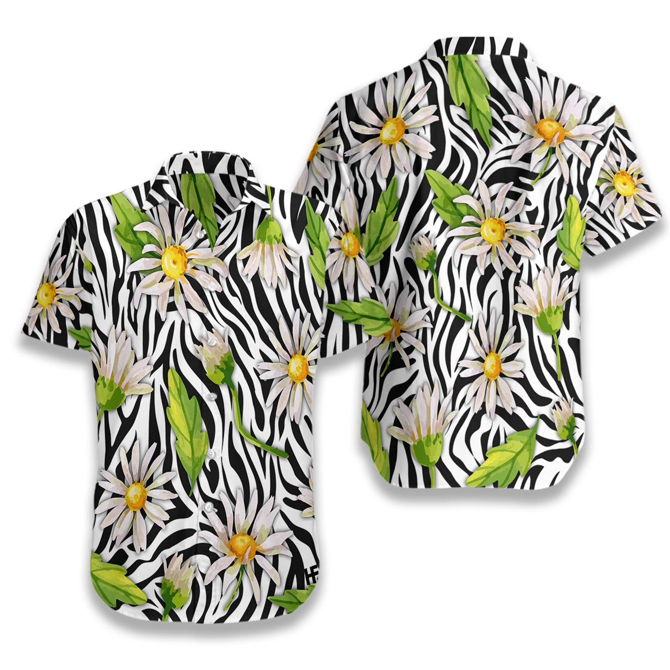 Daisy Zebra Watercolor Painting Art EZ02 0607 Hawaiian Shirt - Hyperfavor