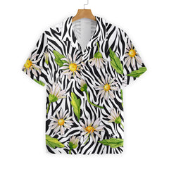 Daisy Zebra Watercolor Painting Art EZ02 0607 Hawaiian Shirt - Hyperfavor