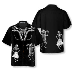 Dancing Skeleton Dia De Los Muertos Hawaiian Shirt, Day Of The Dead Gift Shirt - Hyperfavor