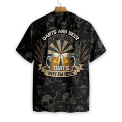 Darts And Beer That's Why I'm Here Hawaiian Shirt - Hyperfavor