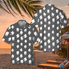 Dentist Teeth Hawaiian Shirt, Funny Dentist Shirt - Hyperfavor
