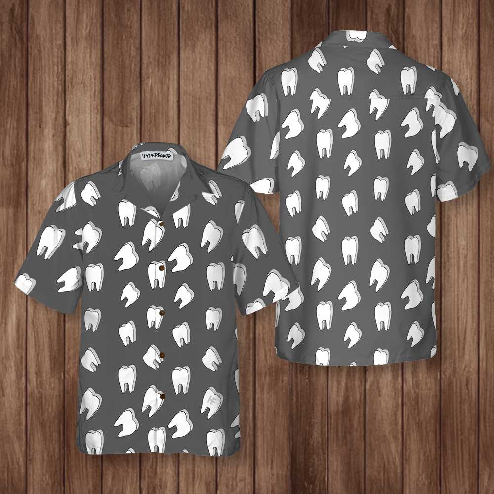 Dentist Teeth Hawaiian Shirt, Funny Dentist Shirt - Hyperfavor