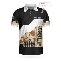 Desert Storm Veteran Custom Polo Shirt, Personalized Gift For Veterans, Cool Desert Shirt Design For Male - Hyperfavor