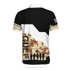 Desert Storm Veteran Custom Polo Shirt, Personalized Gift For Veterans, Cool Desert Shirt Design For Male - Hyperfavor