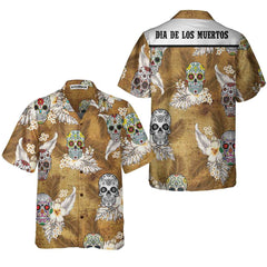 Dia De Los Muertos Sugar Skull Hawaiian Shirt, Mexican Day Shirt, Best Day Of The Dead Gift - Hyperfavor