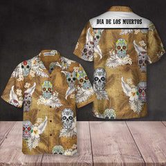 Dia De Los Muertos Sugar Skull Hawaiian Shirt, Mexican Day Shirt, Best Day Of The Dead Gift - Hyperfavor