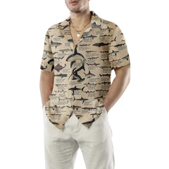 Different Types Of Sharks Hawaiian Shirt, Shark Button Up Shirt For Adults, Shark Print Shirt - Hyperfavor