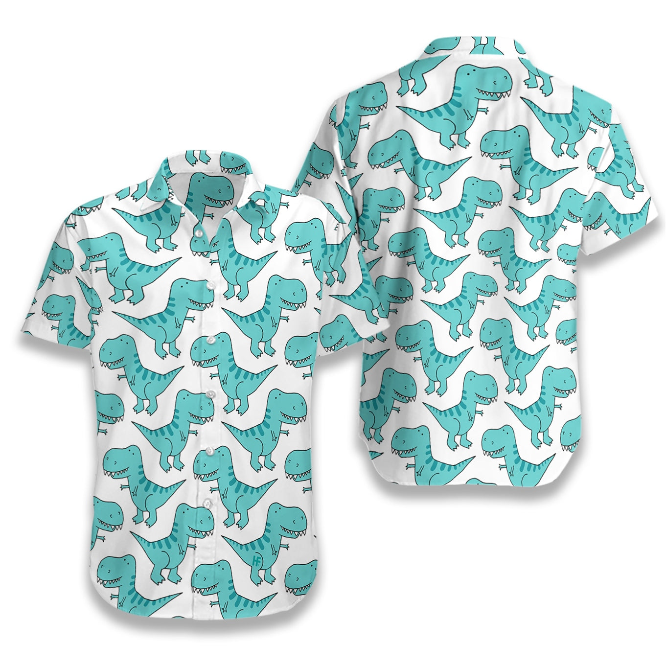 Dino Blue Mint EZ05 1708 Hawaiian Shirt - Hyperfavor