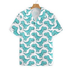 Dino Blue Mint EZ05 1708 Hawaiian Shirt - Hyperfavor