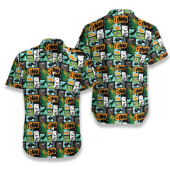 Dinosaur Collage Art EZ21 2610 Hawaiian Shirt - Hyperfavor