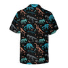 Dinosaur Skeleton Seamless Grunge Pattern Hawaiian Shirt, Funny Dinosaur Shirt, Cool Printed Dino Shirt For Adults - Hyperfavor