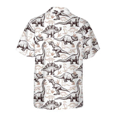 Dinosaurs Footprints Seamless Pattern Dinosaur Hawaiian Shirt, Cool Dinosaur Shirt, Best Gift For Dinosaur Lover - Hyperfavor