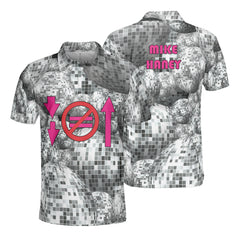 Disco Ball Pattern Custom Polo Shirt - Hyperfavor