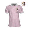 Dog Kisses Fix Everything Custom Short Sleeve Women Polo Shirt, Personalized Pink Polo Shirt For Dog Lovers - Hyperfavor