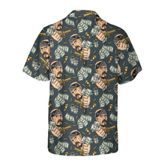 Dollar Bill And Gun Hawaiian Shirt, Dollar Hawaiian Shirt For Men, Cool Money Shirt Gift For Guys - Hyperfavor