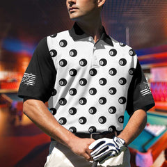 Don't Mess With Poolasaurus Polo Shirt, Billiards Ball Pattern Shirt For Male Players, Simple Billiards Shirt Design - Hyperfavor