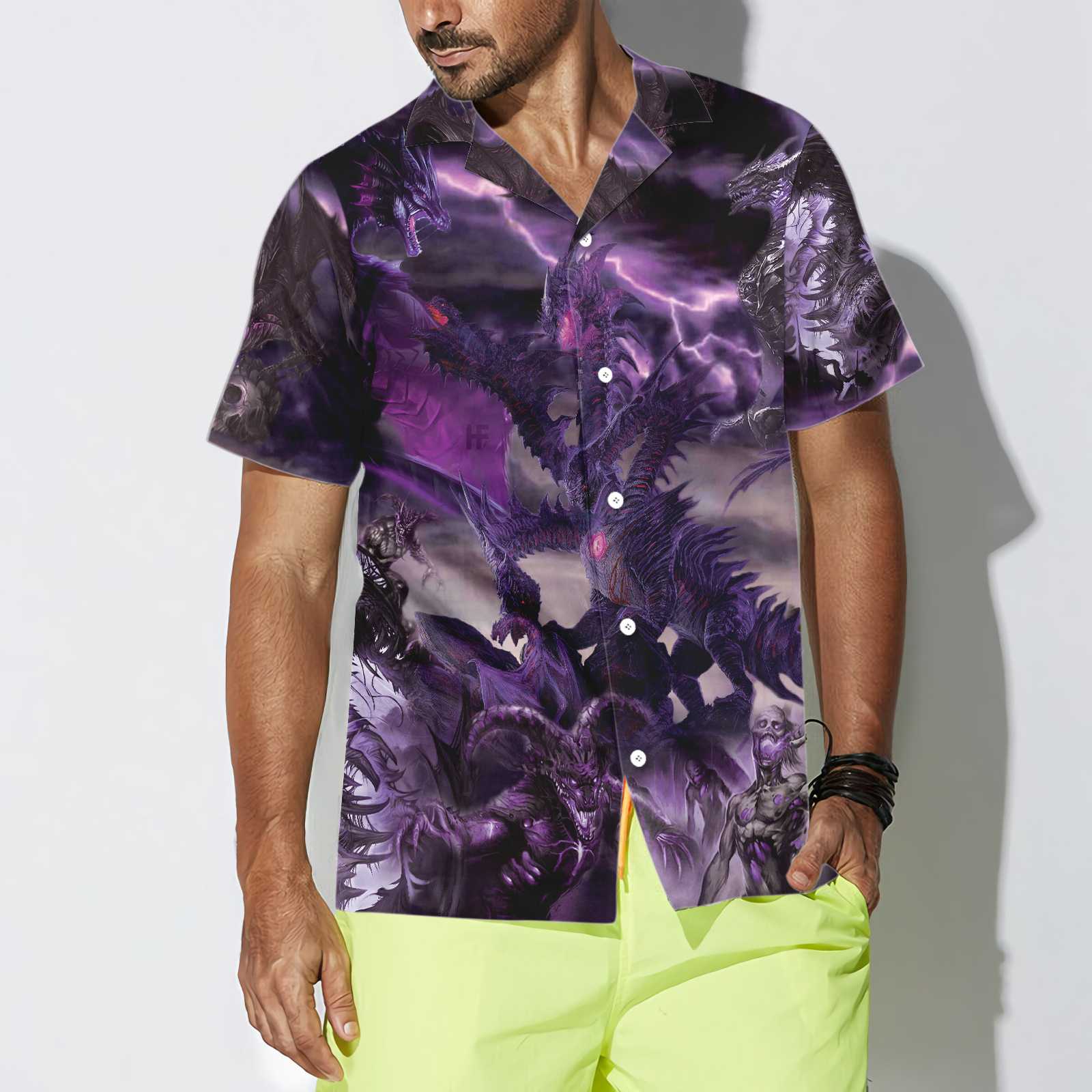 Dragon Skeleton Hawaiian Shirt, Monster Dragon Shirt For Men And Women - Hyperfavor