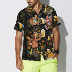 Drunk Turkey Thanksgiving Hawaiian Shirt, Funny Thanksgiving Gobble Shirt, Gift For Thanksgiving Day - Hyperfavor